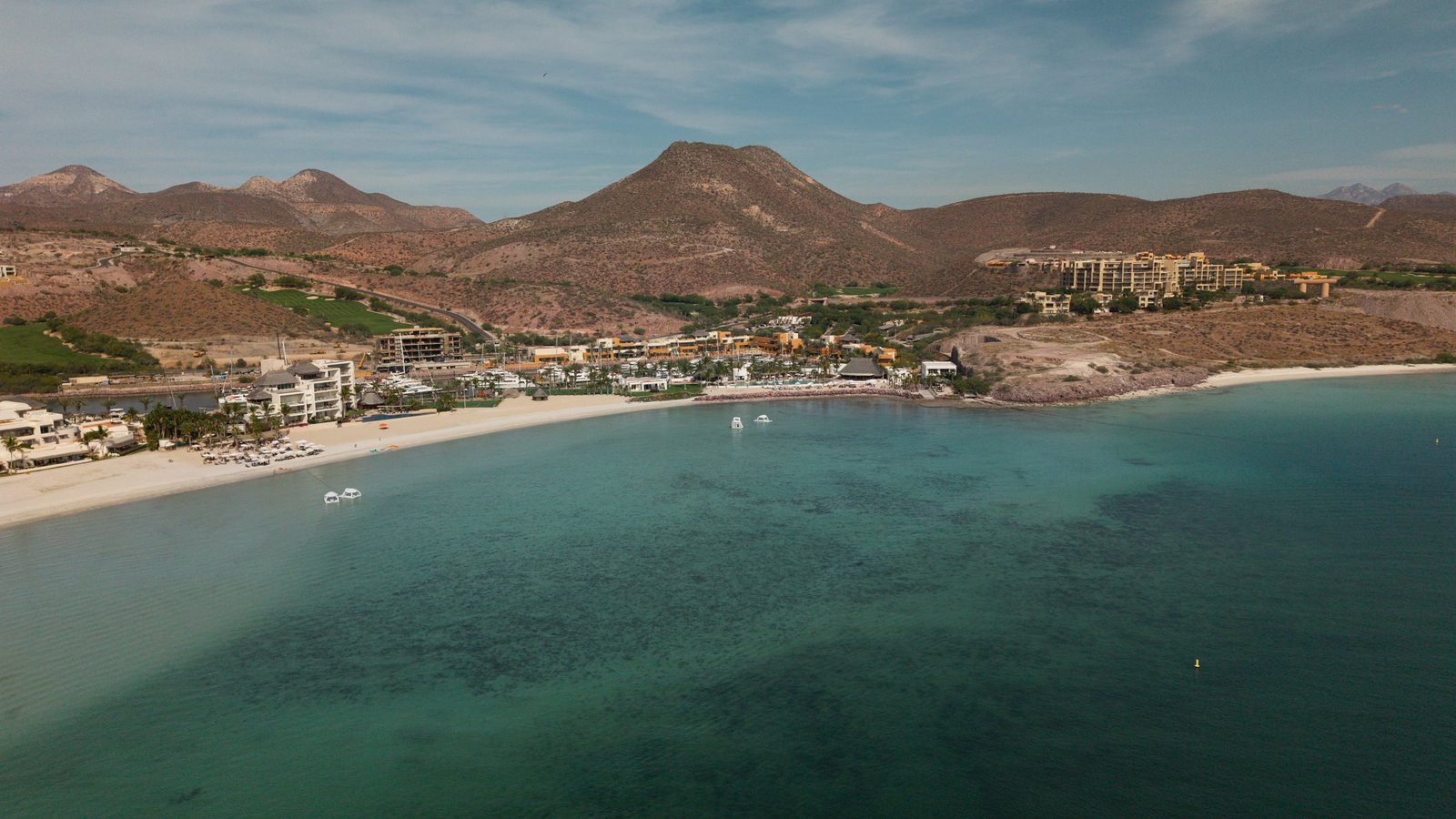 Aerial view of the bay and VistaMar