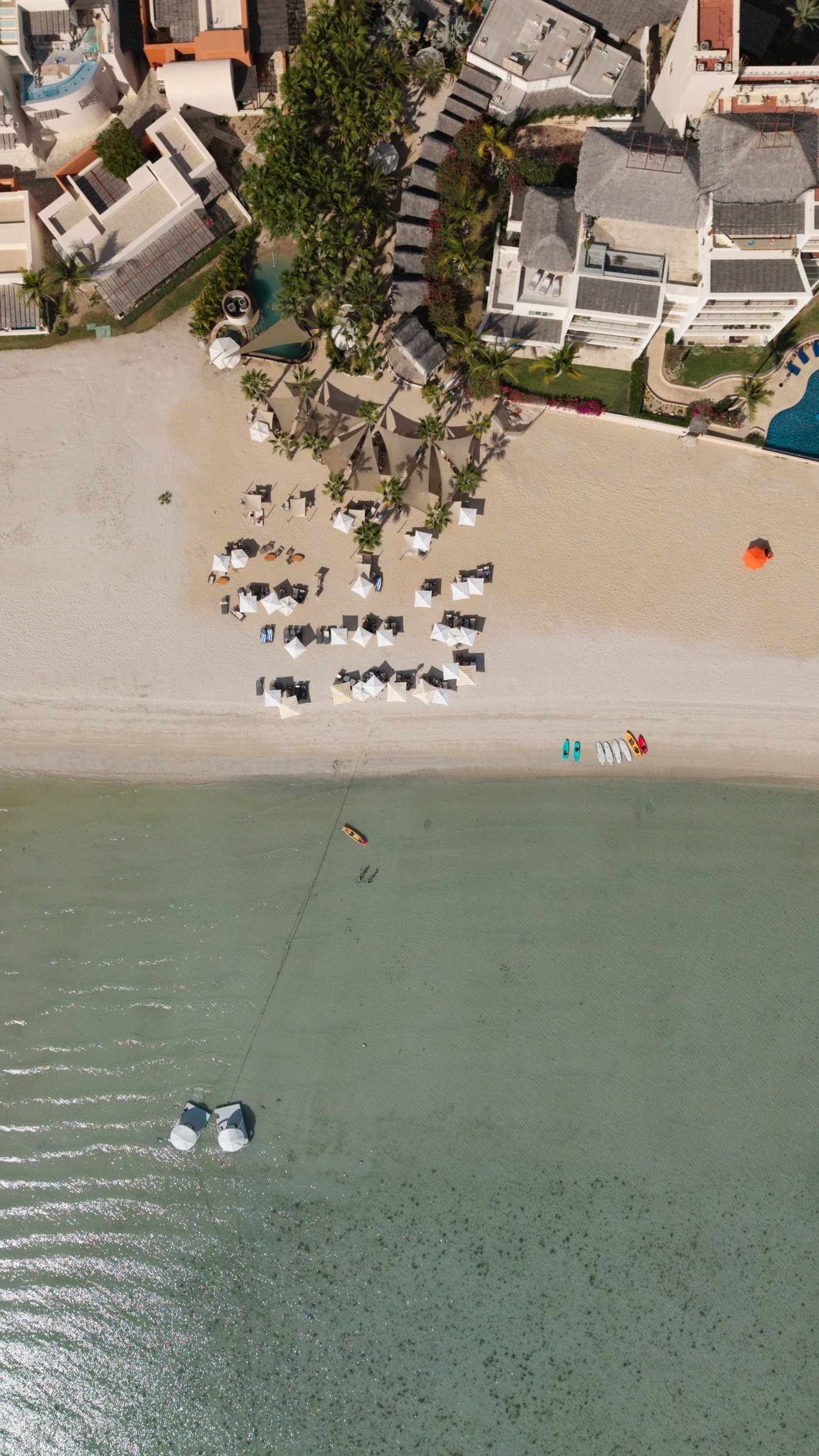 Aerial view of the beach