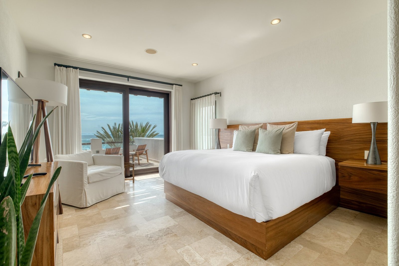Bedroom with ocean views