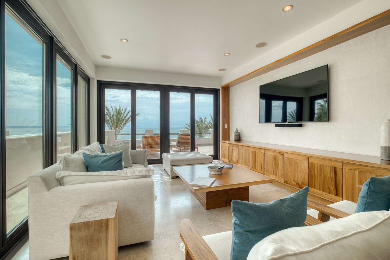 Living room with floor-to-ceiling windows
