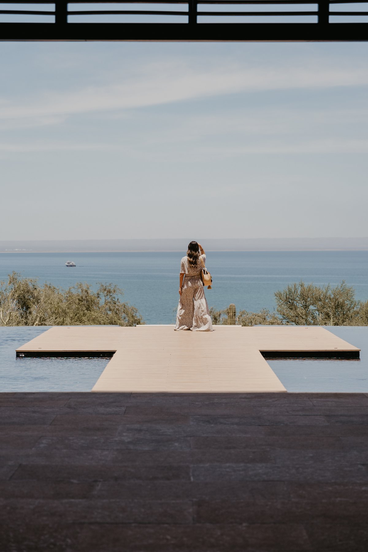 Infinity pool deck overlooking the Sea of Cortez